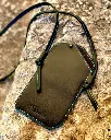 Pochette-téléphone-cuir-noir-turquoise-leather-phone-bag 4.webp