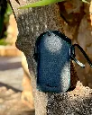 Pochette-téléphone-cuir-noir-turquoise-leather-phone-bag 6.webp