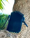 Pochette-téléphone-cuir-noir-turquoise-leather-phone-bag 10.webp