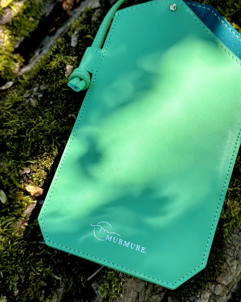 Pochette-téléphone-cuir-vert-clair-leather-phone-bag 4.webp